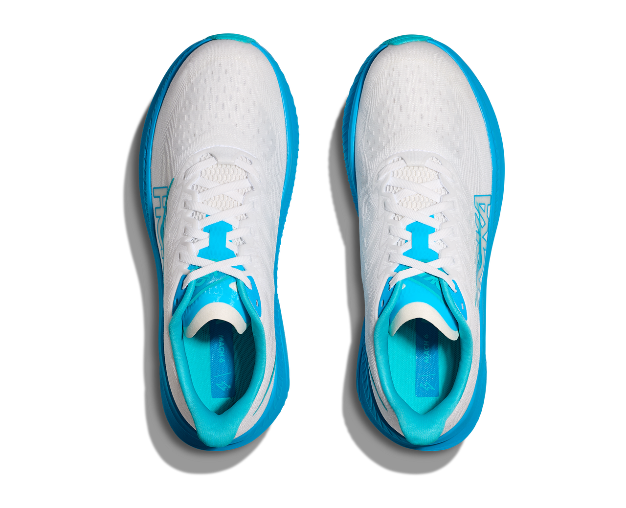 Hoka Men's Mach 6 - White/ Skyward Blue