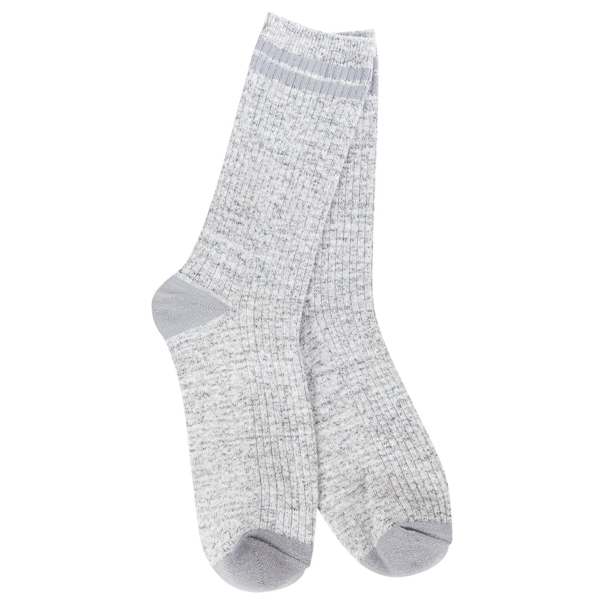 World's Softest Women's Weekend Light Weight Rugby Crew - Heather Grey
