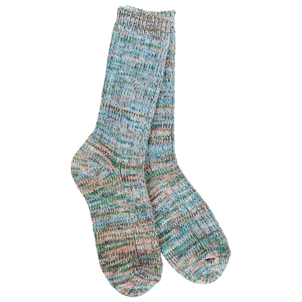 World's Softest Socks Women's Weekend Missioni Crew - Coastal