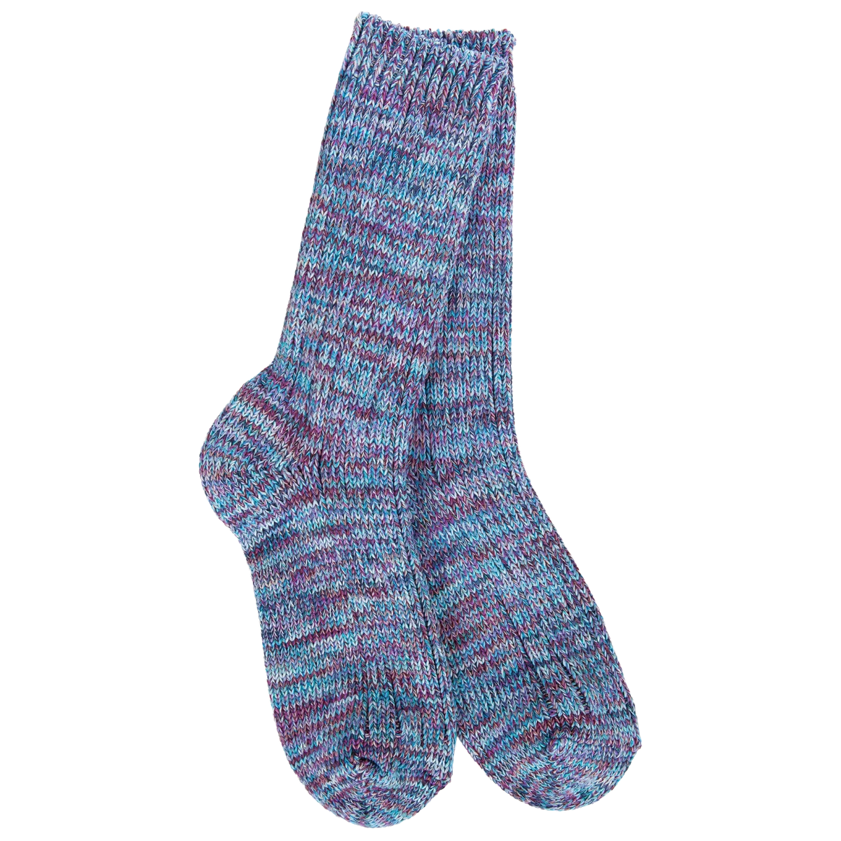 World's Softest Socks Women's Weekend Missioni Crew - Neptune