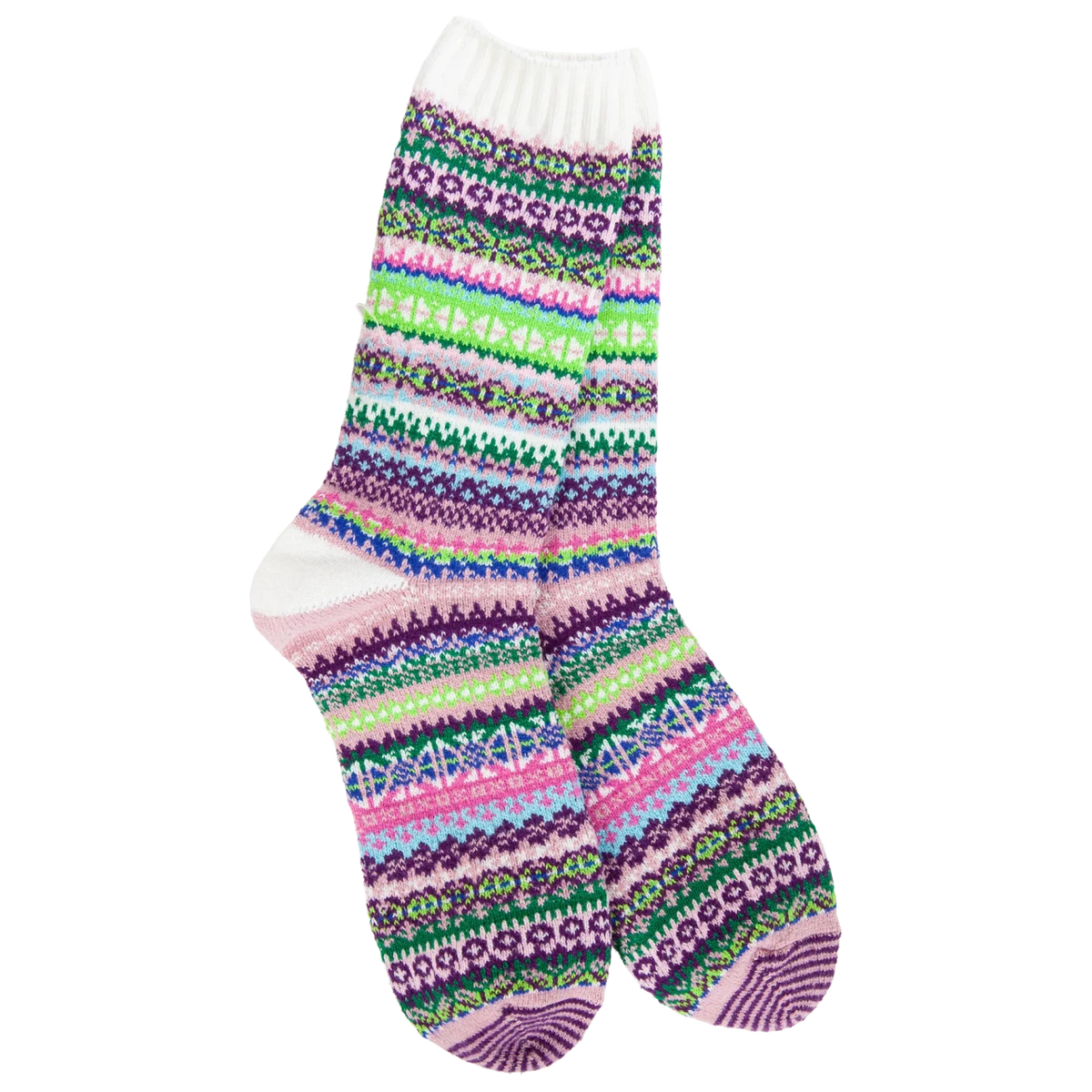World's Softest Socks Women's Weekend Nordic Crew - Botanical