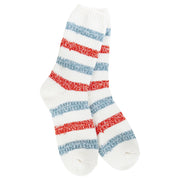 World's Softest Women's Weekend Ragg Links Crew - Vintage Stripe