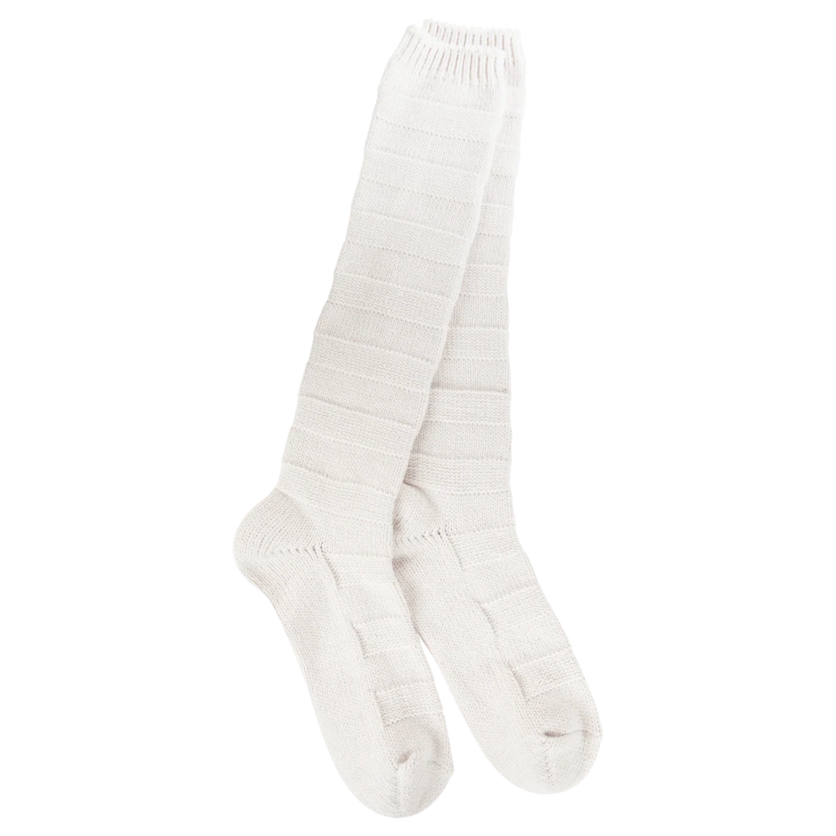 World's Softest Socks Women's Weekend Solid Stripe Knee High - Oatmeal Confetti