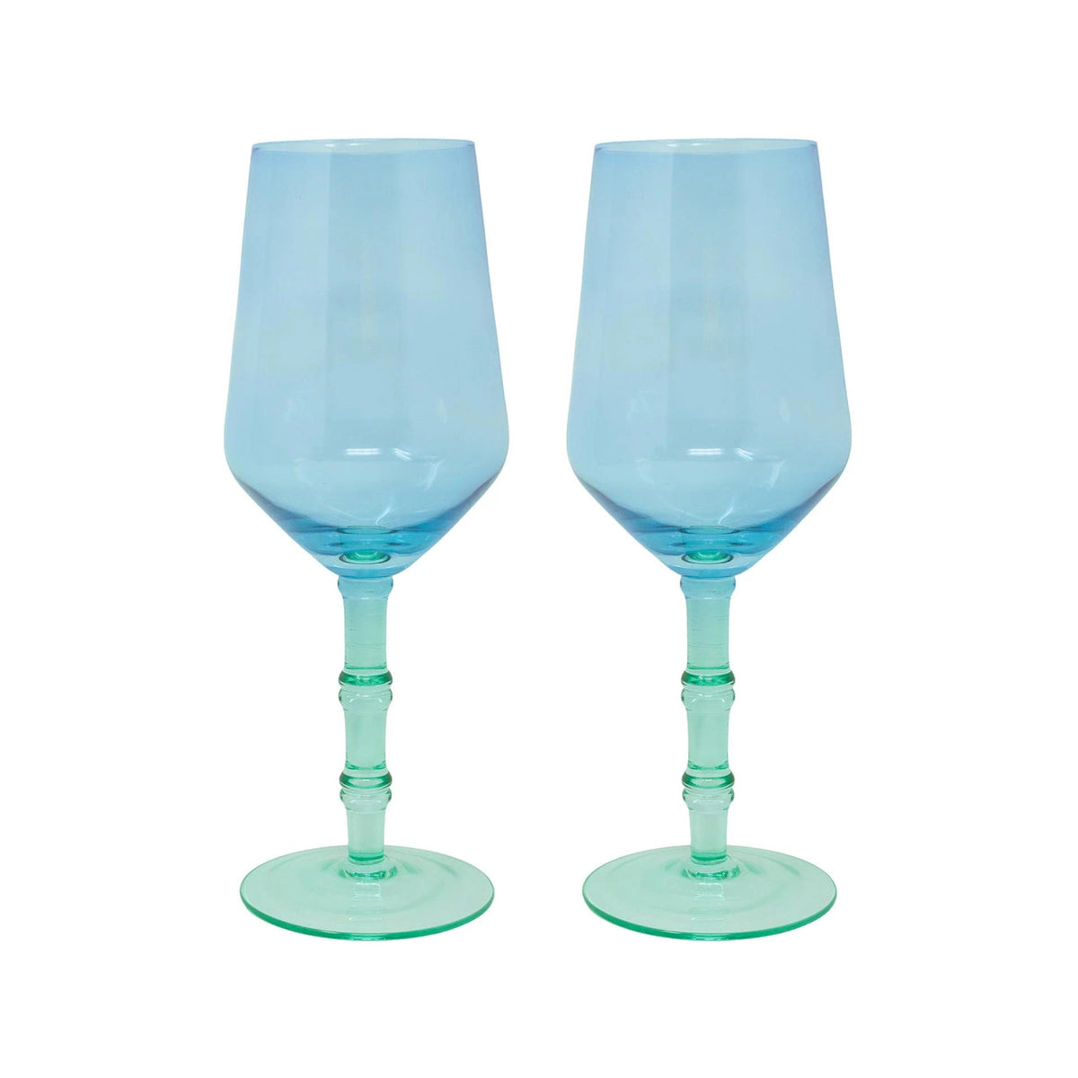 Lilly Pulitzer Wine Glass Set - Mint Condition/Hydrangea Blue