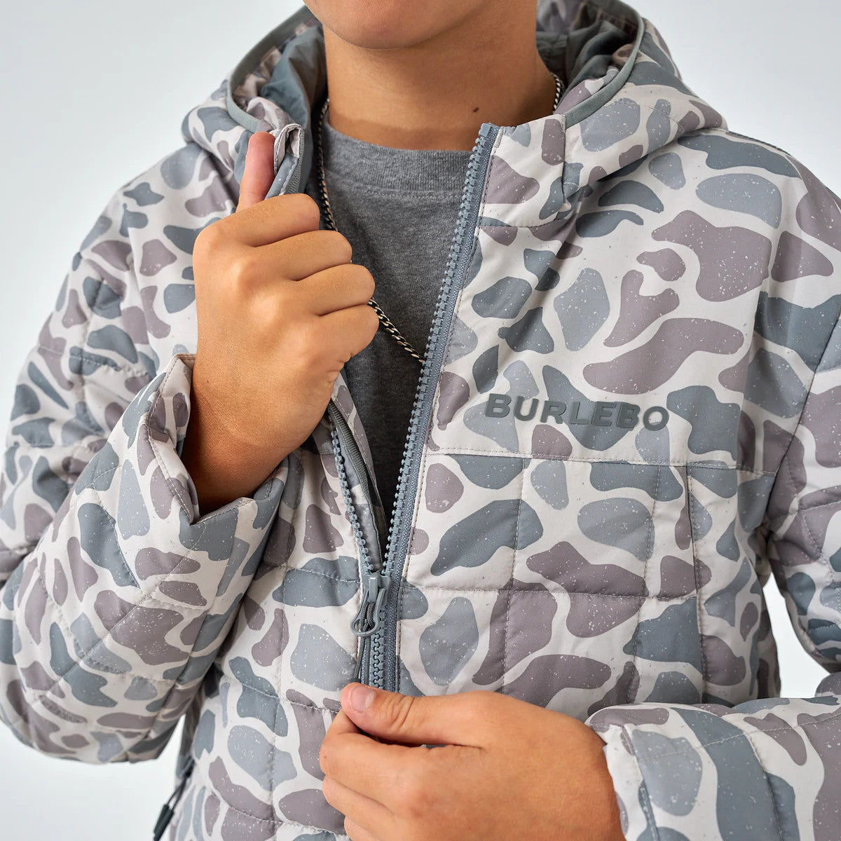 Burlebo Youth Boys Puffer Jacket - Classic Deer Camo