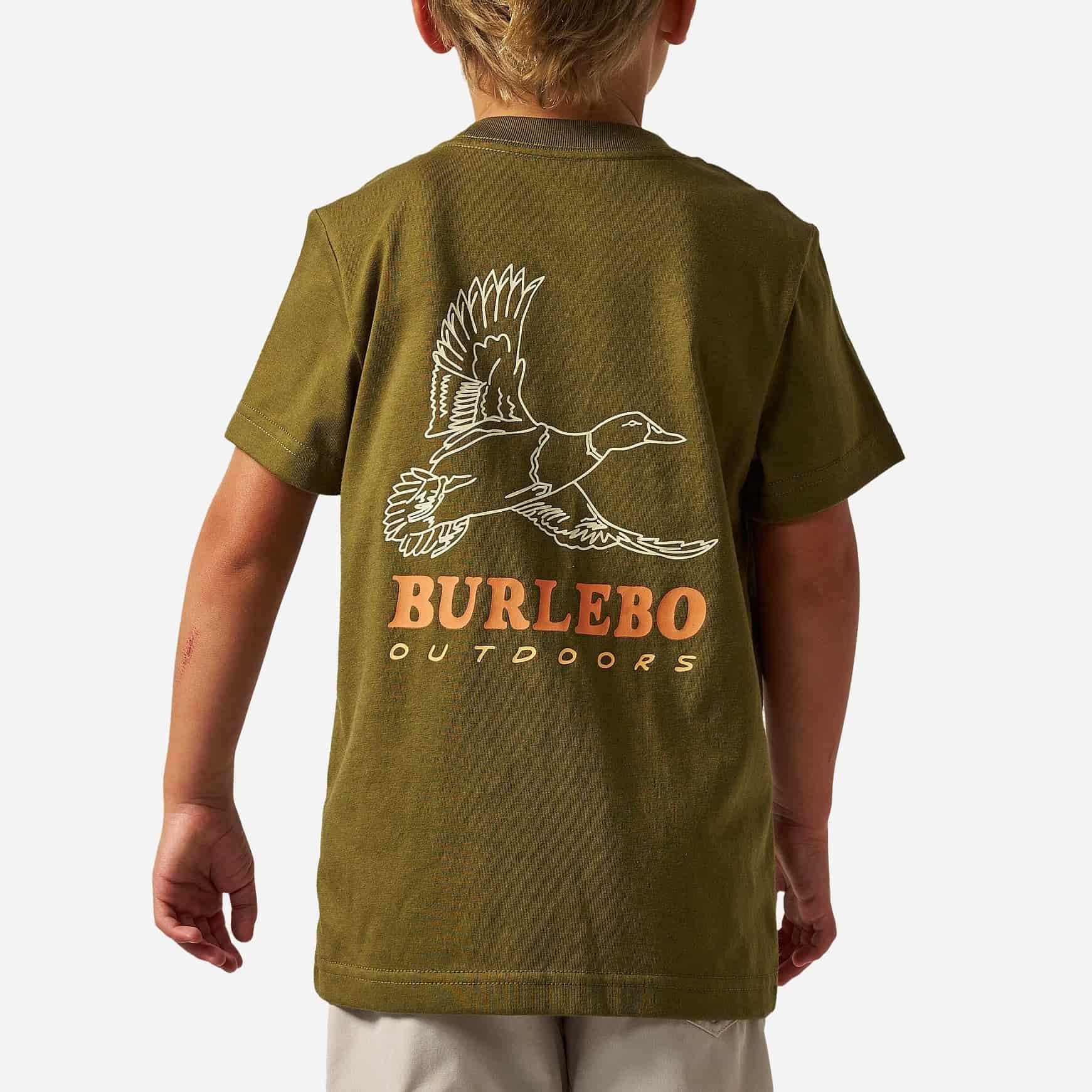Burlebo Youth Short Sleeve Tee - Duck Wild - Hunter Green