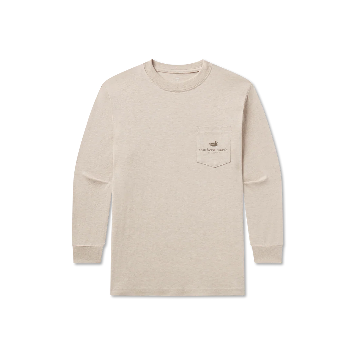 Southern Marsh Youth Vintage Duck Decoy Tee - Camo Tee - Long Sleeve - Washed Oatmeal