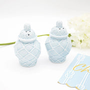 8 Oak Lane Blue Textured Jar Salt & Pepper Shaker Set