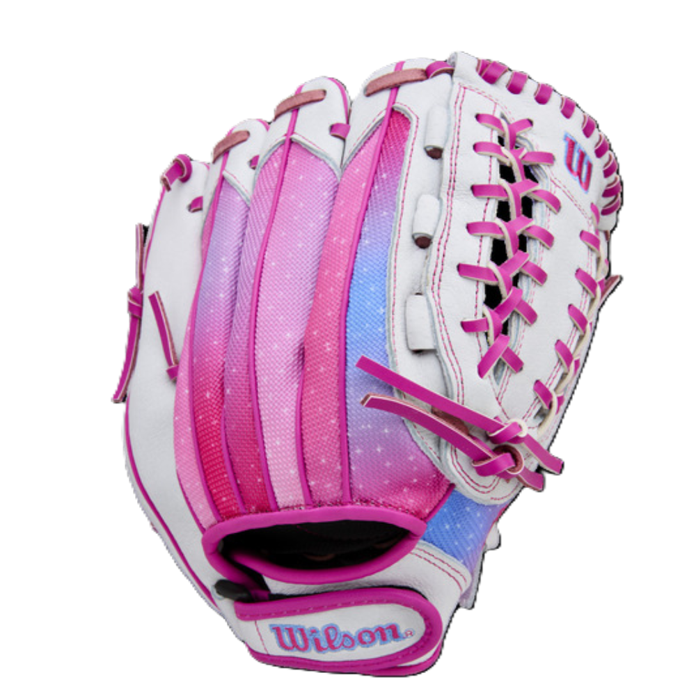 Wilson A440 Flash 12″ Youth Fastpitch / Outfield Glove – Tie‑Dye White