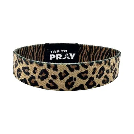 Tap To Pray Medium Safari Leopard Wristband