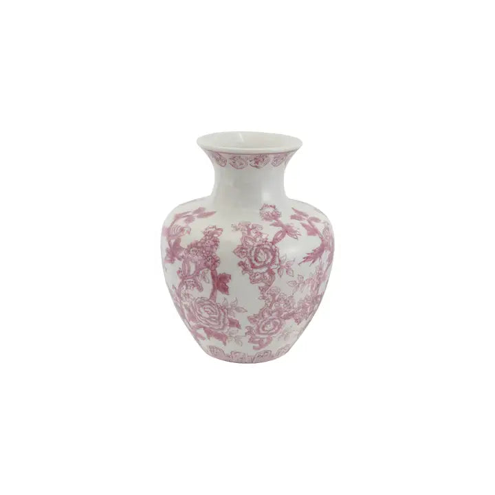 Hazel Mazel Hand Painted Floral Stoneware Vase