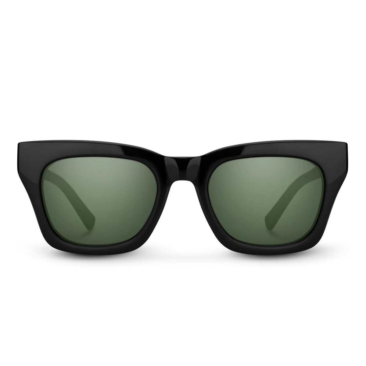Suncloud Allora Polarized Sunglasses Black Frame Grey Green Lens