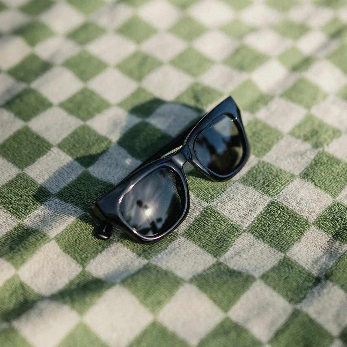 Suncloud Allora Polarized Sunglasses Black Frame Grey Green Lens