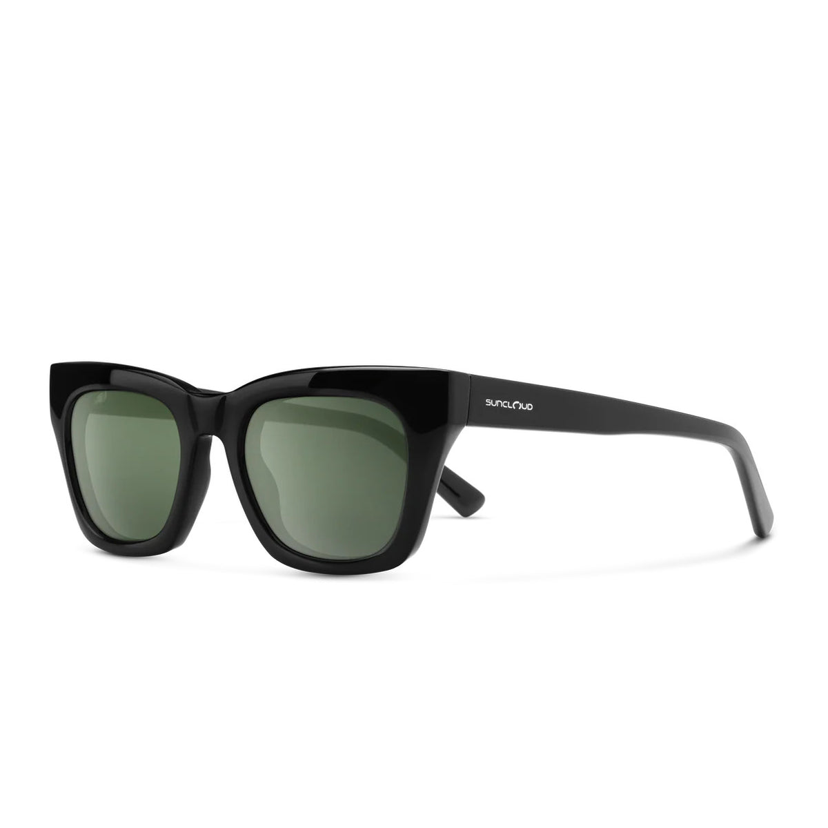 Suncloud Allora Polarized Sunglasses Black Frame Grey Green Lens