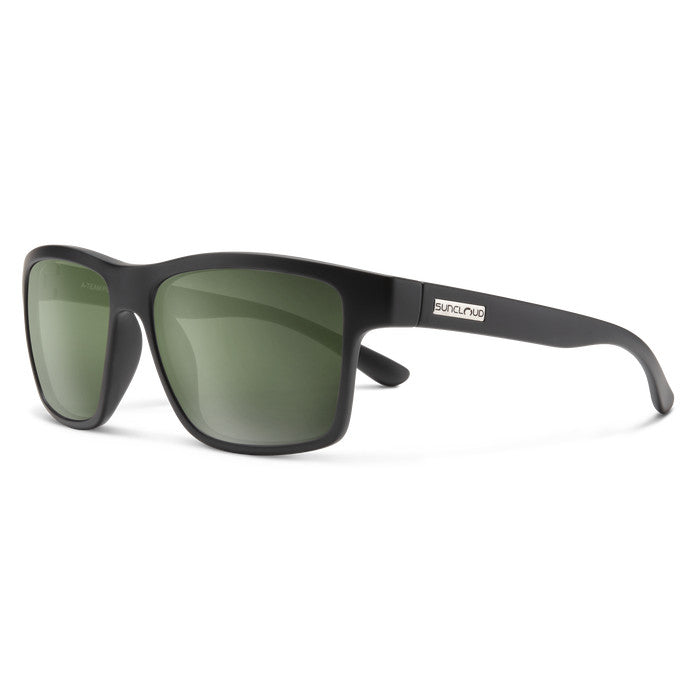 Suncloud A-Team Polarized Sunglasses - Matte Black/Polarized Gray Green Lens