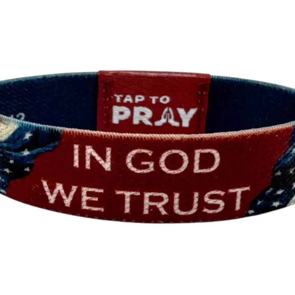 Tap To Pray Large Patriot Wristband
