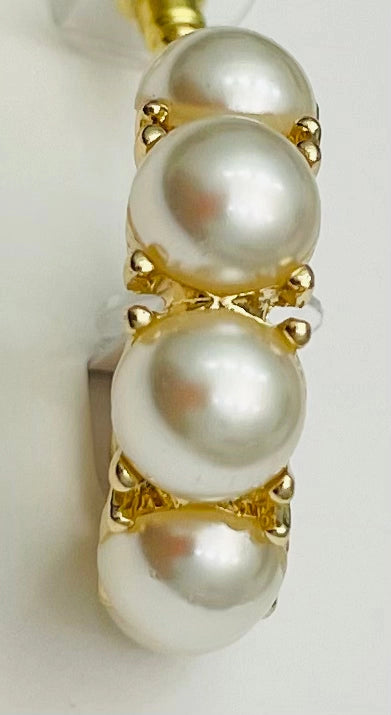 Two Forty Two Chic Pearl Hoops
