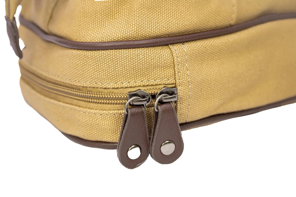 Zep-Pro Men’s Mallard Khaki Canvas Toiletry Dopp Bag