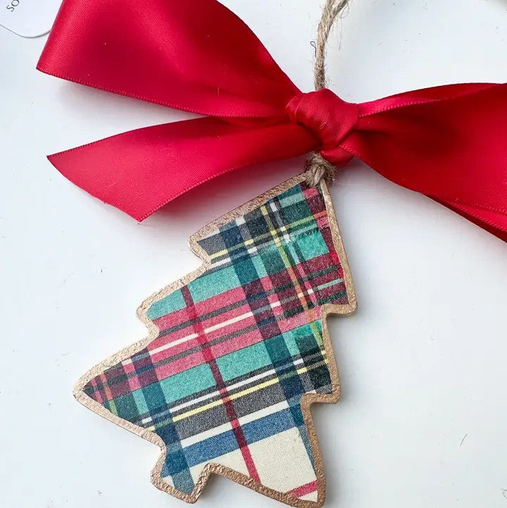 SoCharm Tartan Plaid 2 Tree Ornament
