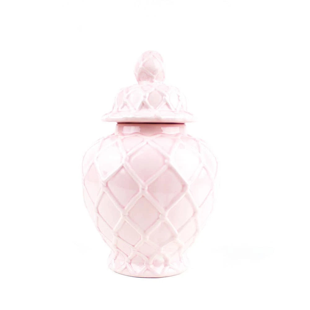 8 Oak Lane Pink Large Textured Ginger Jar