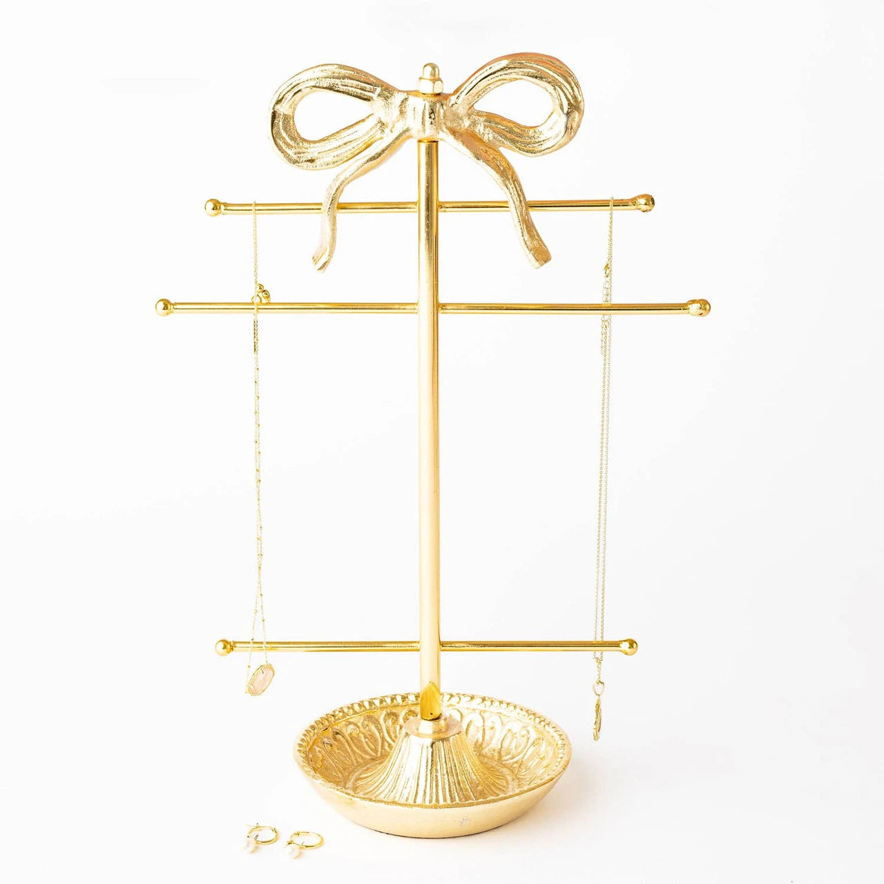 8 Oak Lane Gold Bow Jewelry Holder