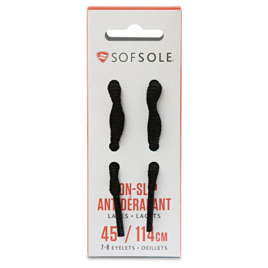 Sof Sole Non‑Slip Shoelaces 45″ - Black