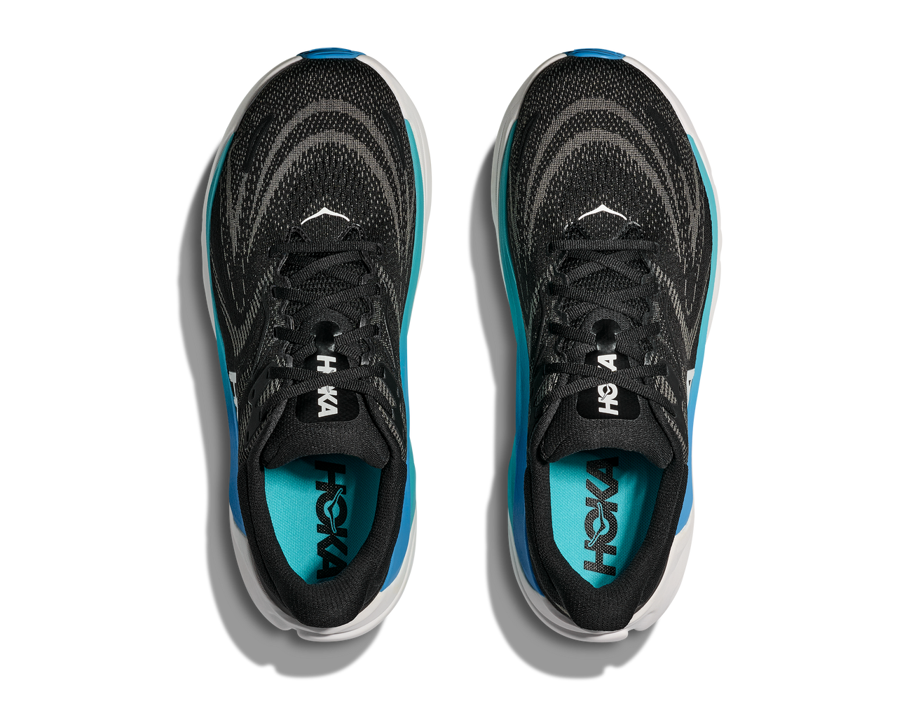 HOKA Arahi 8 Wide Men’s Running Shoe - Black/Skyward Blue