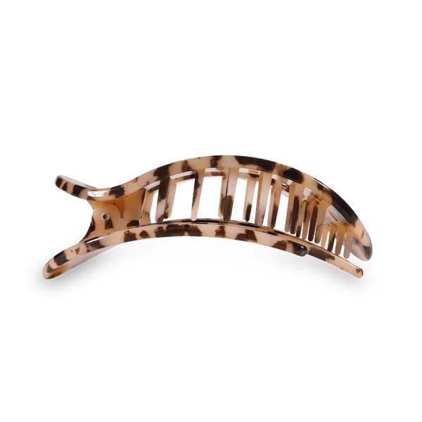Teleties Blonde Tortoise Large Flat Round Hair Clip