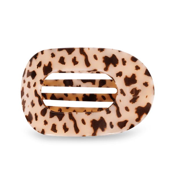 Teleties Blonde Tortoise Large Flat Round Hair Clip