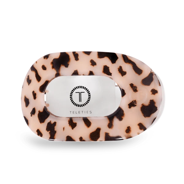 Teleties Blonde Tortoise Large Flat Round Hair Clip