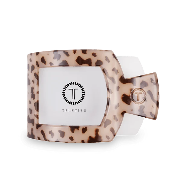 Teleties Blonde Tortoise Large Flat Square Hair Clip