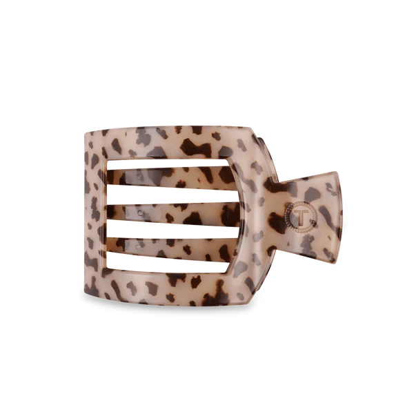Teleties Blonde Tortoise Medium Flat Square Hair Clip