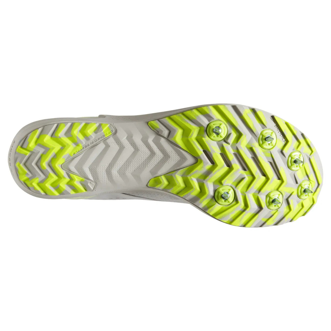 Brooks Draft XC Cross Country Spikes - White/Black/Nightlife