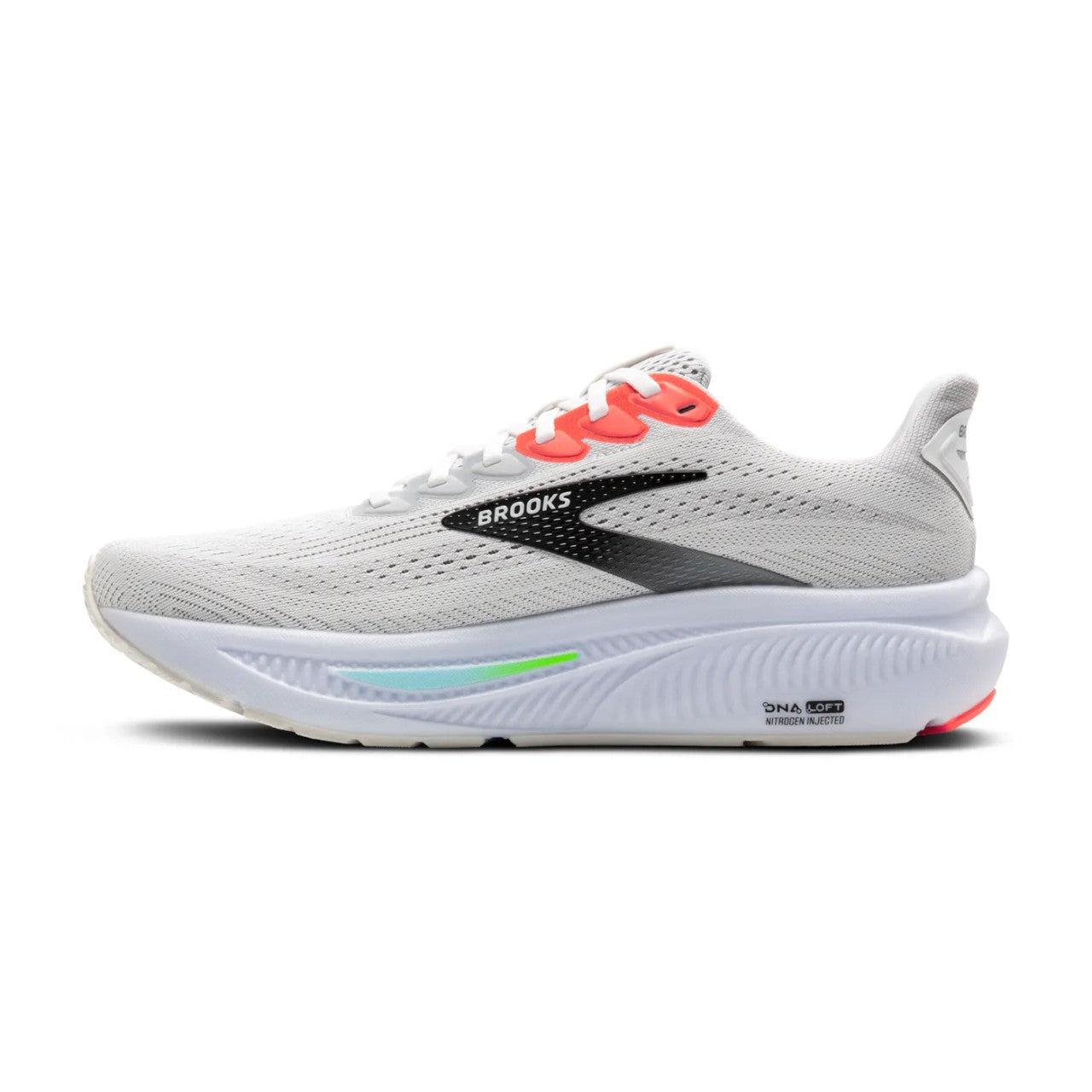 Brooks Men's Ghost 17 Running Shoes - White/Pink Clay/ Gecko
