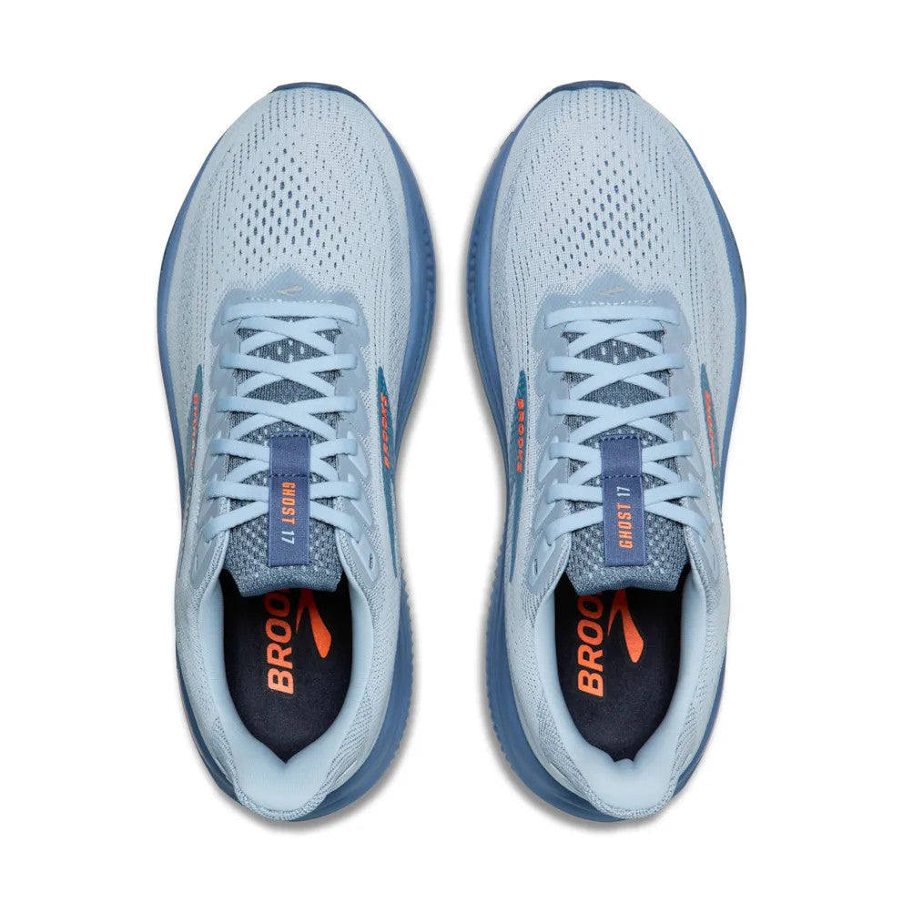 Brooks Men's Ghost 17 Running Shoes - Skyway/Moonlight/Orange