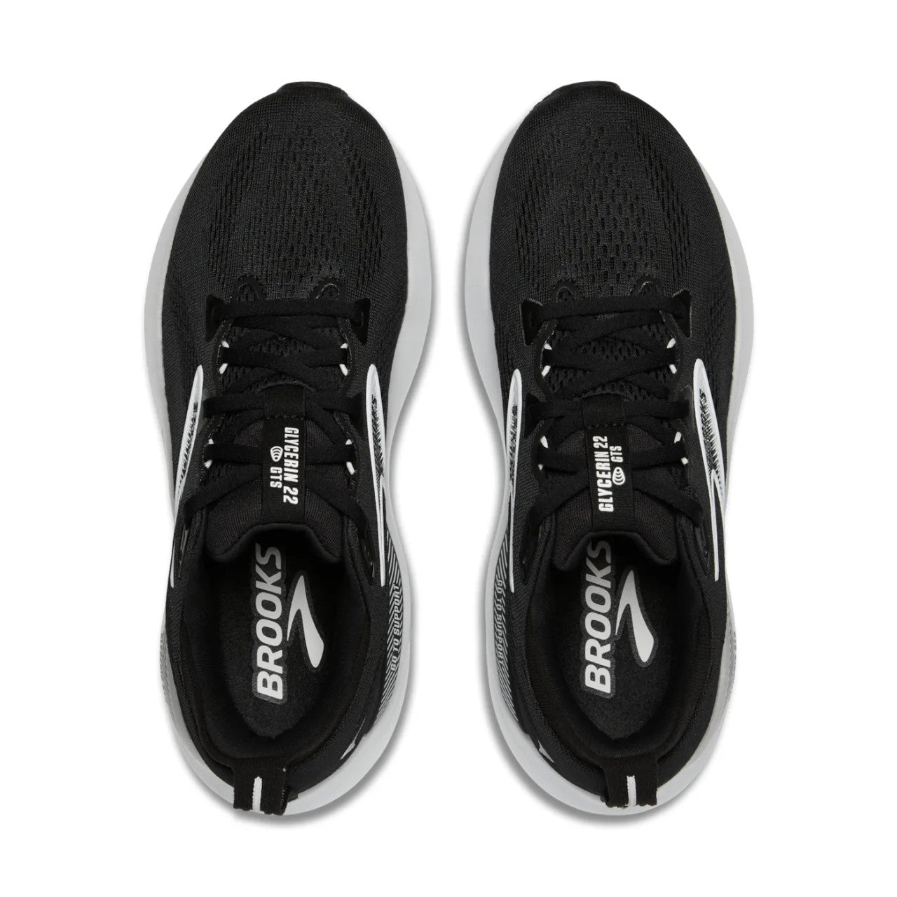 Brooks Men’s Glycerin GTS 22 Running Shoes - Black/White