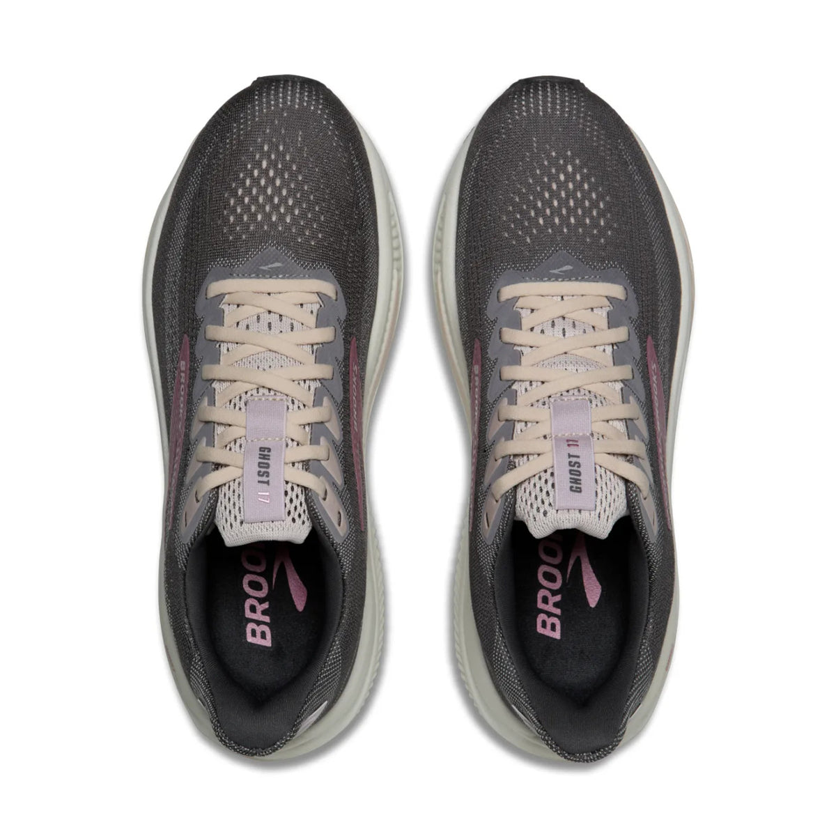 Brooks Women's Ghost 17 Running Shoes - Poppy Seed/Pink/Bluewash