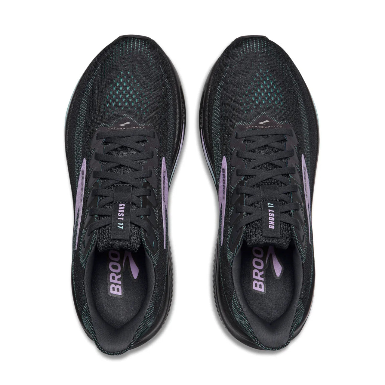 Brooks Women's Ghost 17 Running Shoes - Grey/Clearwater/Purple
