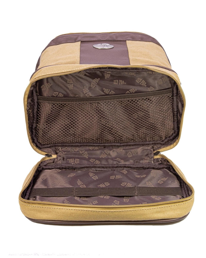 Zep-Pro Men’s Mallard Khaki Canvas Toiletry Dopp Bag