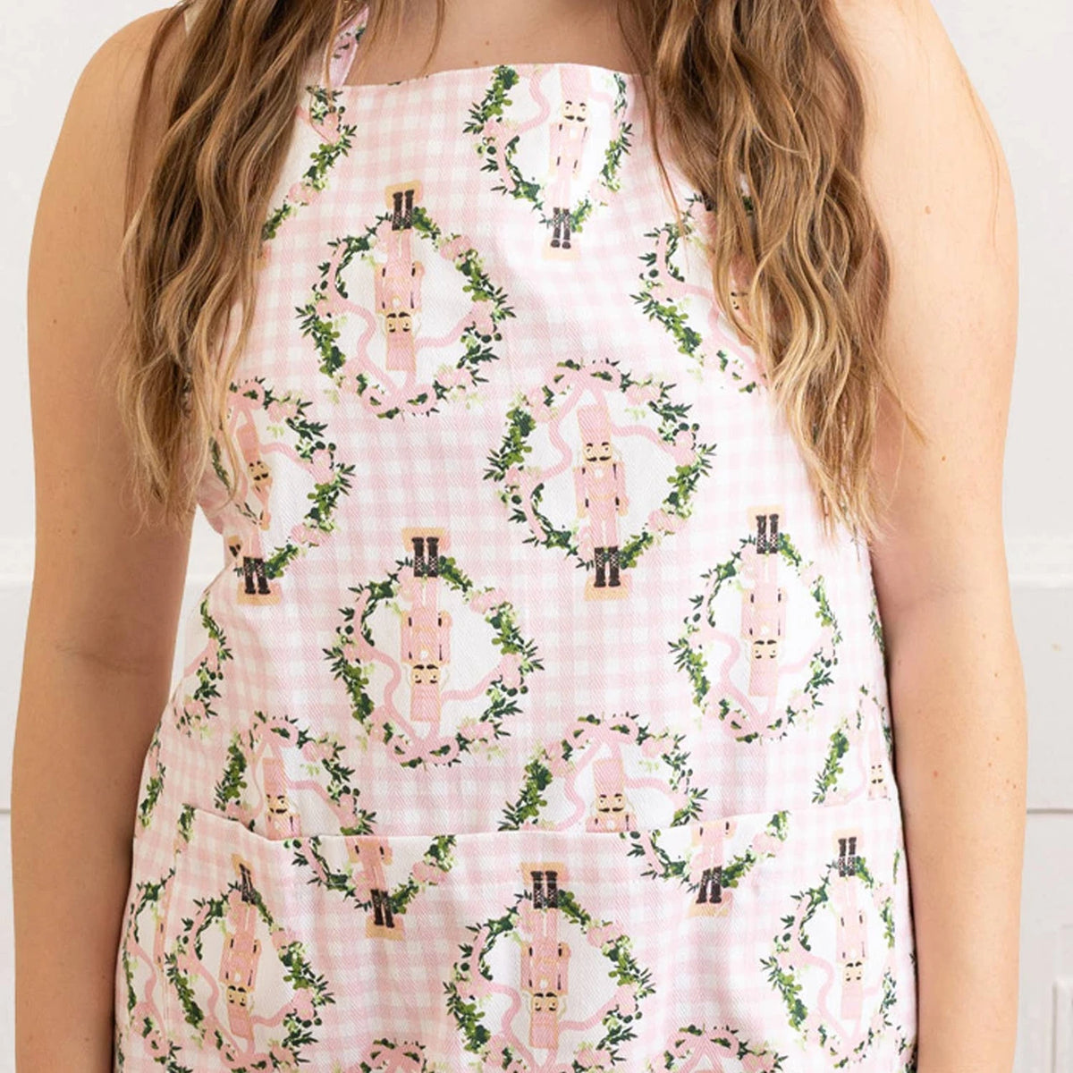 8 Oak Lane Sugarplum Gingham Cotton Kitchen Apron