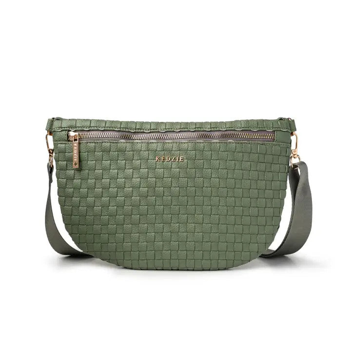 Kedzie Terrace Woven Crossbody - Green