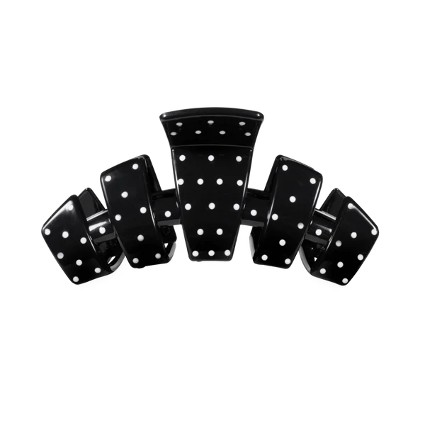 Teleties Classic Black Polka Dot Party Medium Claw Clip