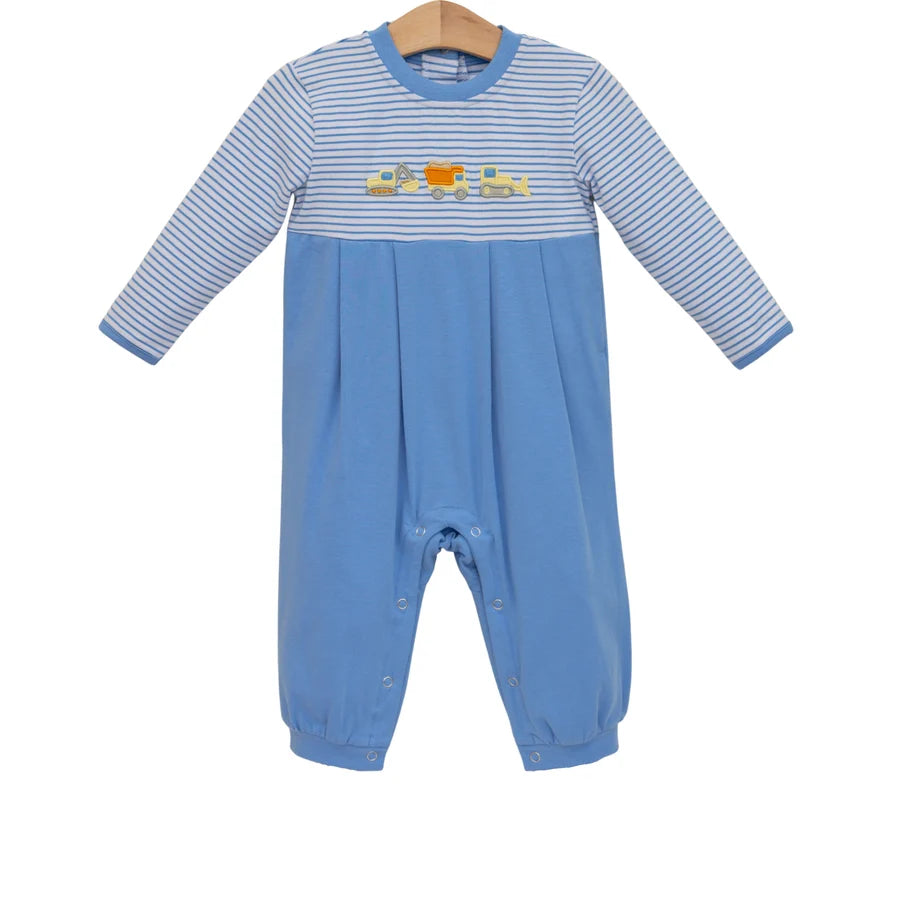 Trotter Street Kids Infant Boys Construction Trucks Romper