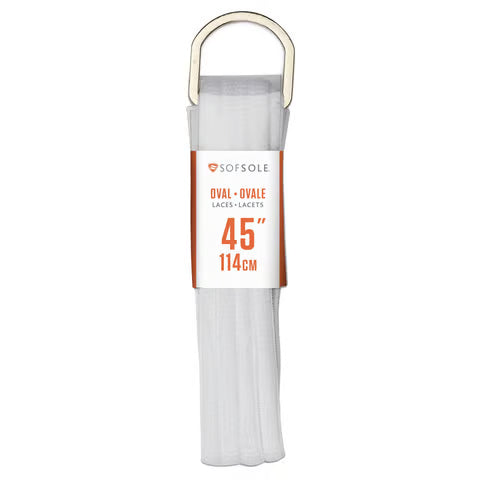 Sof Sole 45 in. Flat Athletic Shoelaces - White