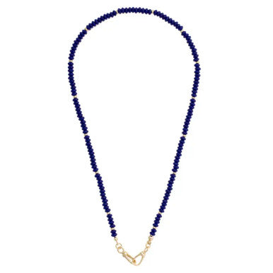 Canvas Aurora Beaded Necklace - Navy