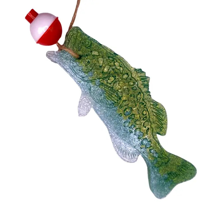Funky Fleur de Lis Bass Fish Signature Freshie