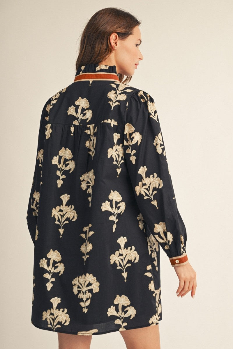 Jodifl Women's Black Floral Dress