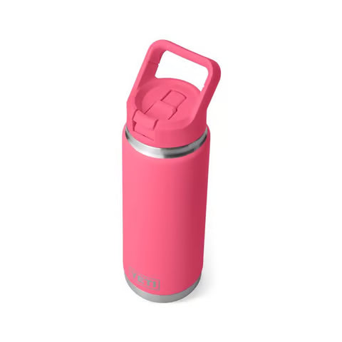 Yeti Rambler 26oz Bottle with Straw Cap - Tropical Pink