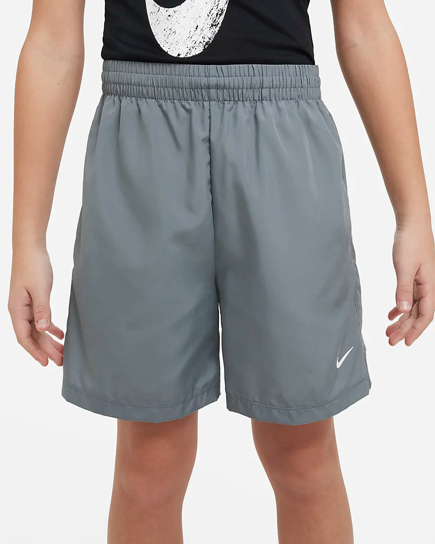 Nike Dri-FIT Multi+ Big Kids' (Boys') Training Shorts- Smoke Grey/White