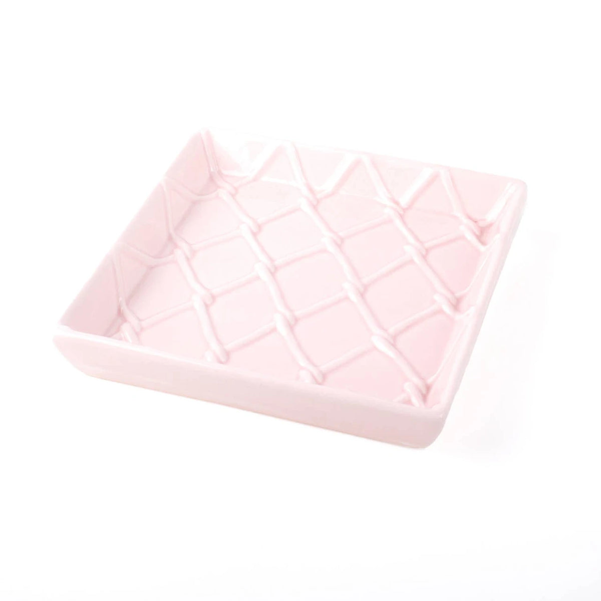 8 Oak Lane Pink Textured Beverage Napkin Tray
